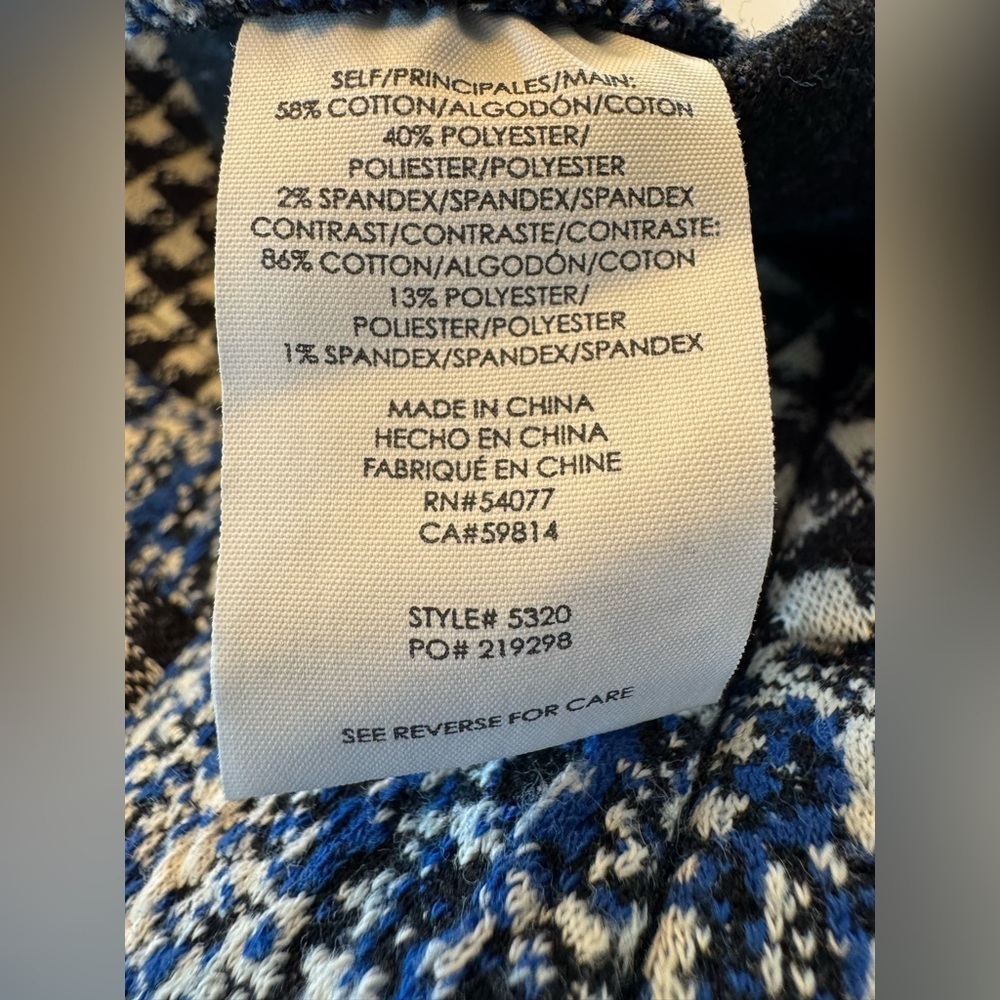 CAbi Blue Matrix Reina 21 Club Tweed Houndstooth Knit Skirt Size 6 - Picture 6 of 6